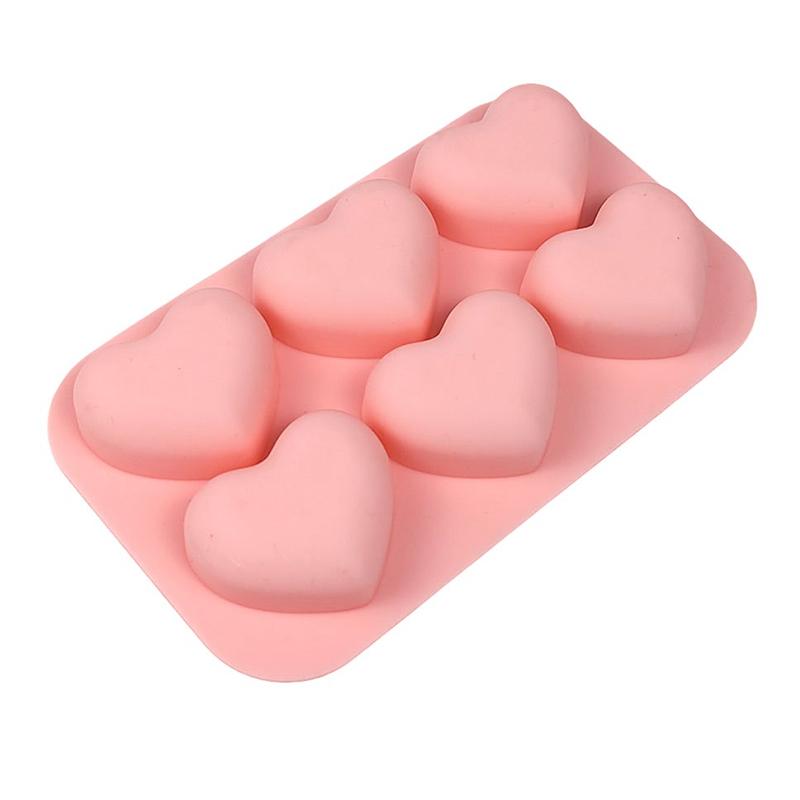 

1 шт. 6-гнездные силиконовые формы для торта 3D форма в виде сердца и персика DIY форма для выпечки, десерта, мусса, для украшения, инструмент для выпечки розовый