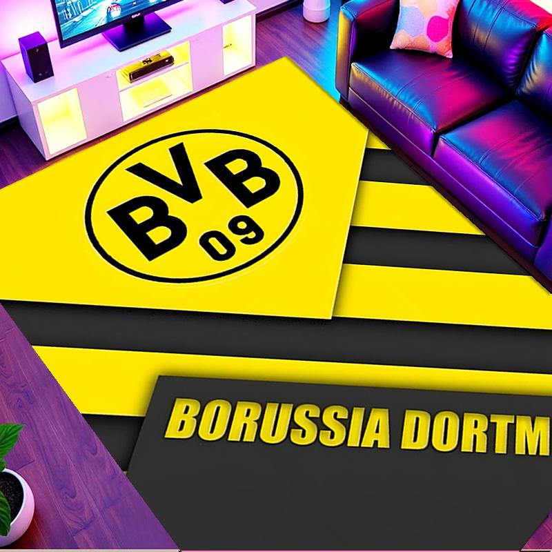 Borussia Dortmund Print Rug, Washable Floor Carpet, For Entryway Dorm Laundry Room Office Study, Home Decor Birthday Christmas Gift