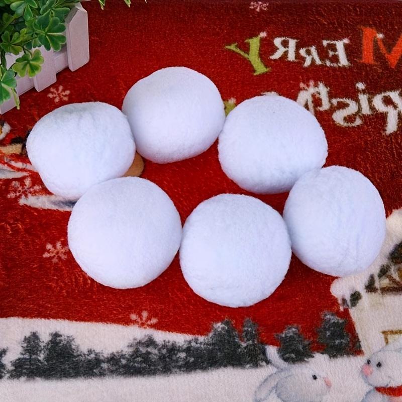 30pcs/20pcs Fake Snowballs Indoor Snowballs for Outdoor Winter Fun & Christmas Tree Decor, Festive Holiday Gift, Polypropylene Material