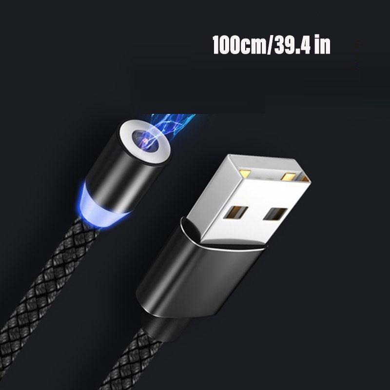 Magnetic Charging Head 360 Degree Rotation For Android And Iphone Aluminum Alloy Charging Interface