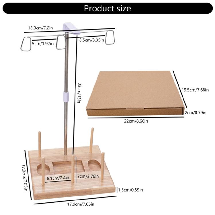Embroidery Thread Spool Holder Thread Holders with 3 Spools Sewing Thread Stand Thread Roll Holder