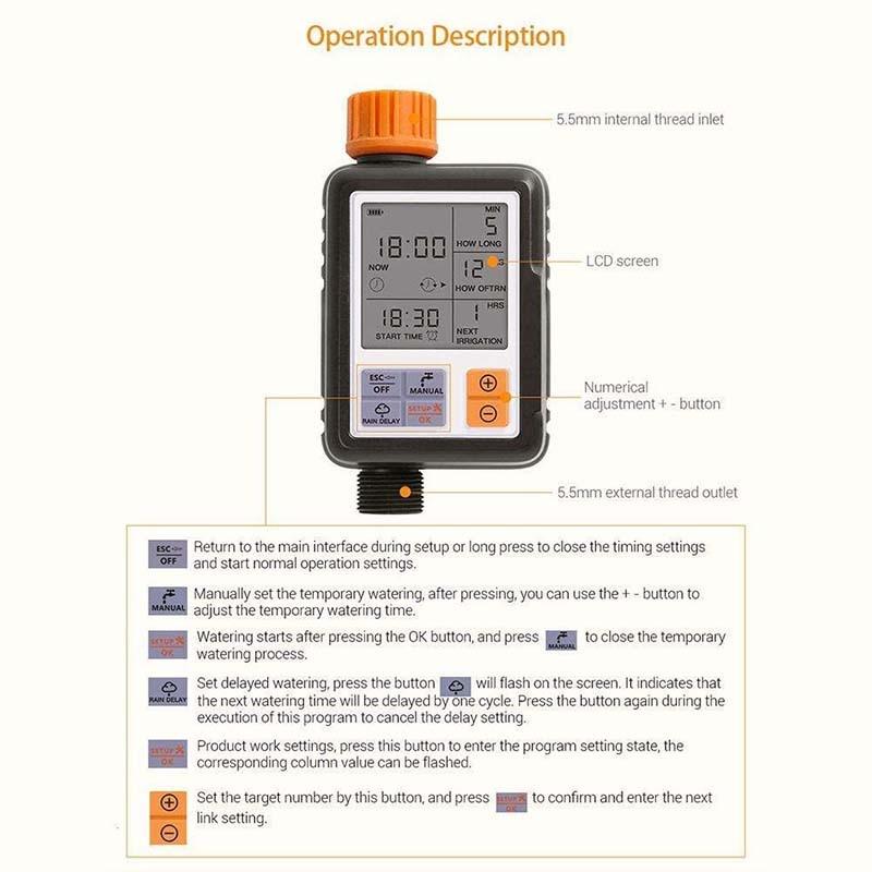 All Days Use Digital Water Timer Outdoor Irrigation Automatic Temporizador Inteligeter Garden Accessories Adjustable Programer