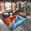 Flame Animal Blue Red Pattern Square Carpet,Area Rug,Carpet Rug for Living Room Bedroom Sofa Playroom Decor,Non-slip Floor Mat,Holiday Birthday Gifts