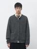 Generalidea Man Wool Blend Hairy Loose Fit Cardigan [Charcoal] / Sbe4M04012