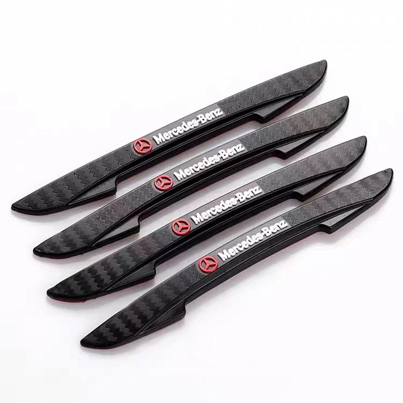 4pcs Auto Anti Collision Strips Rubber Car Door Protector Stickers Bumper Anti-collision Strips For Mercedes Benz W203 W204 W205 UT8
