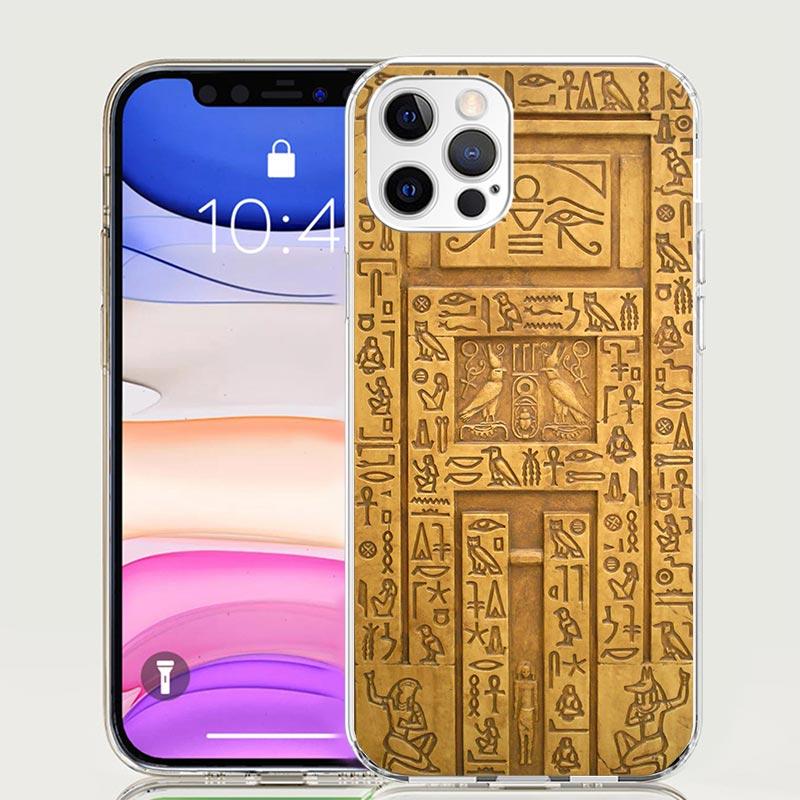 Egypt Nefertiti Anubis Ankh Pharaoh Phone Case For iPhone 17 Air 16 15 Plus 11 14 Pro Max 13 Mini 12 7 8 + SE Pattern Art Custom