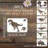 Dinosaur Painting Stencil Set - DIY Wall Decoration Templates (6 Sheets)