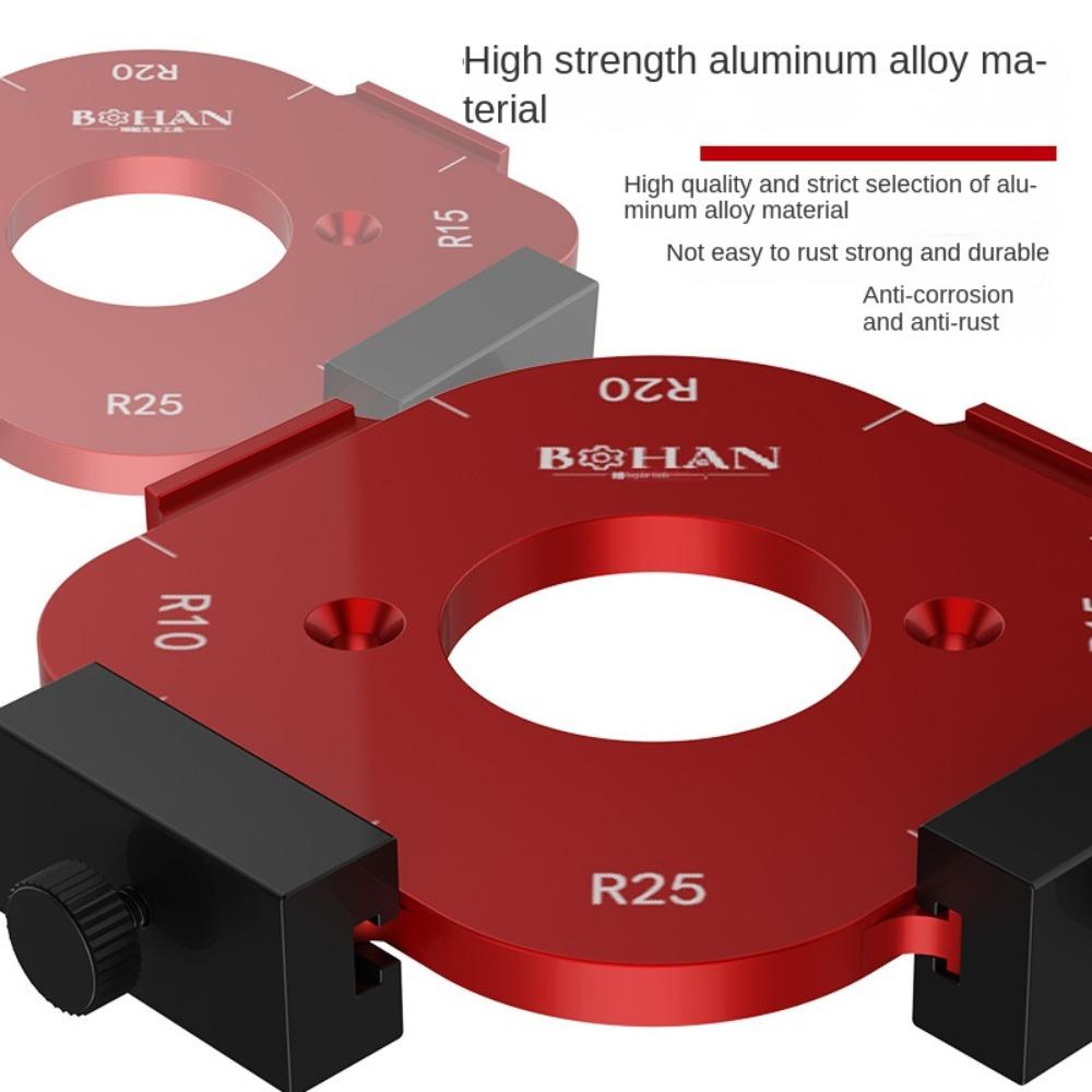 1/2pcs Aluminum Alloy R10-R50 Radius Jig Reusable Woodworking Router Templates Positioning Tools