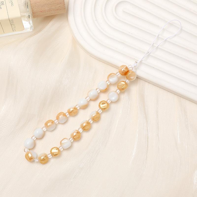 

Шарм для телефона в виде бусинок и бантика: Ремешок на запястье против падения и потери с коротким шнурком Phone Chain