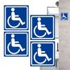 4pcs Disabled ADA Sign Disability Mobility Parking Car Sticker PVC Decal For Bus Auto Home Hospital Public Areas Parking