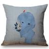Moderne nordische Cartoon-Tiere Kissenbezug Niedlicher Elefant Giraffe Kinderzimmer Sofa Dekorative Wurfkissenhülle Cojines