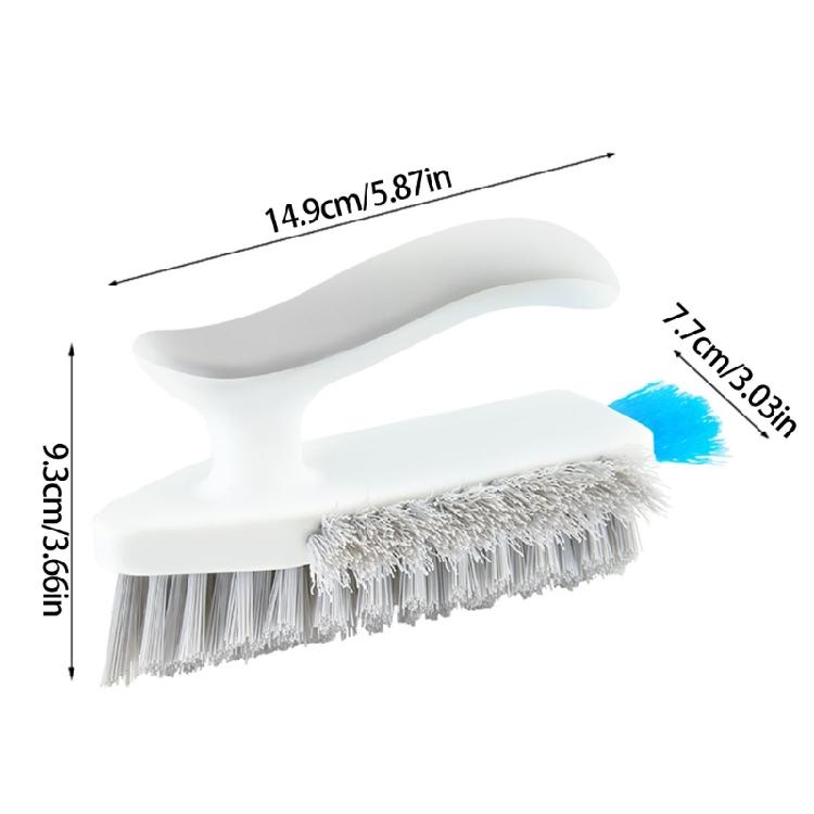 Ergonomic Bathroom Scrub Brush With 90 Degree Multipurpose Soft Bristles Scrubber For Hard Reach Area Tight Space