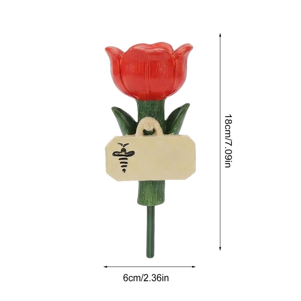 Flower Shape Bee Watering Station Colorful Resin Butterfly Drinking Bowl Pollinator Feeder for Garden Patio Yard Bee Saver