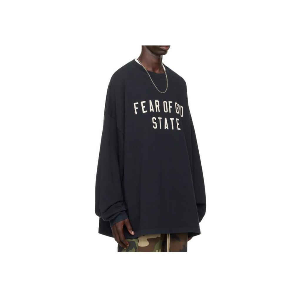 Fear of God Essentials Heavy Long-Sleeve Tee Black Men Tops 125BT242010F