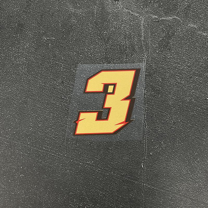 1PC Matte Gold Motorcycle Number Stickers Waterproof for Motorbike Fuel Tank Helmet Front Fairing Modified Scooter Vinyl Decals