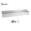 Restaurant Alcohol Display Shelf Stainless Steel Wall Mounted Liquor Bottle Rack, Single Row Drink Rail Kitchen Wine Holder Shelf, Compact Silver Rack