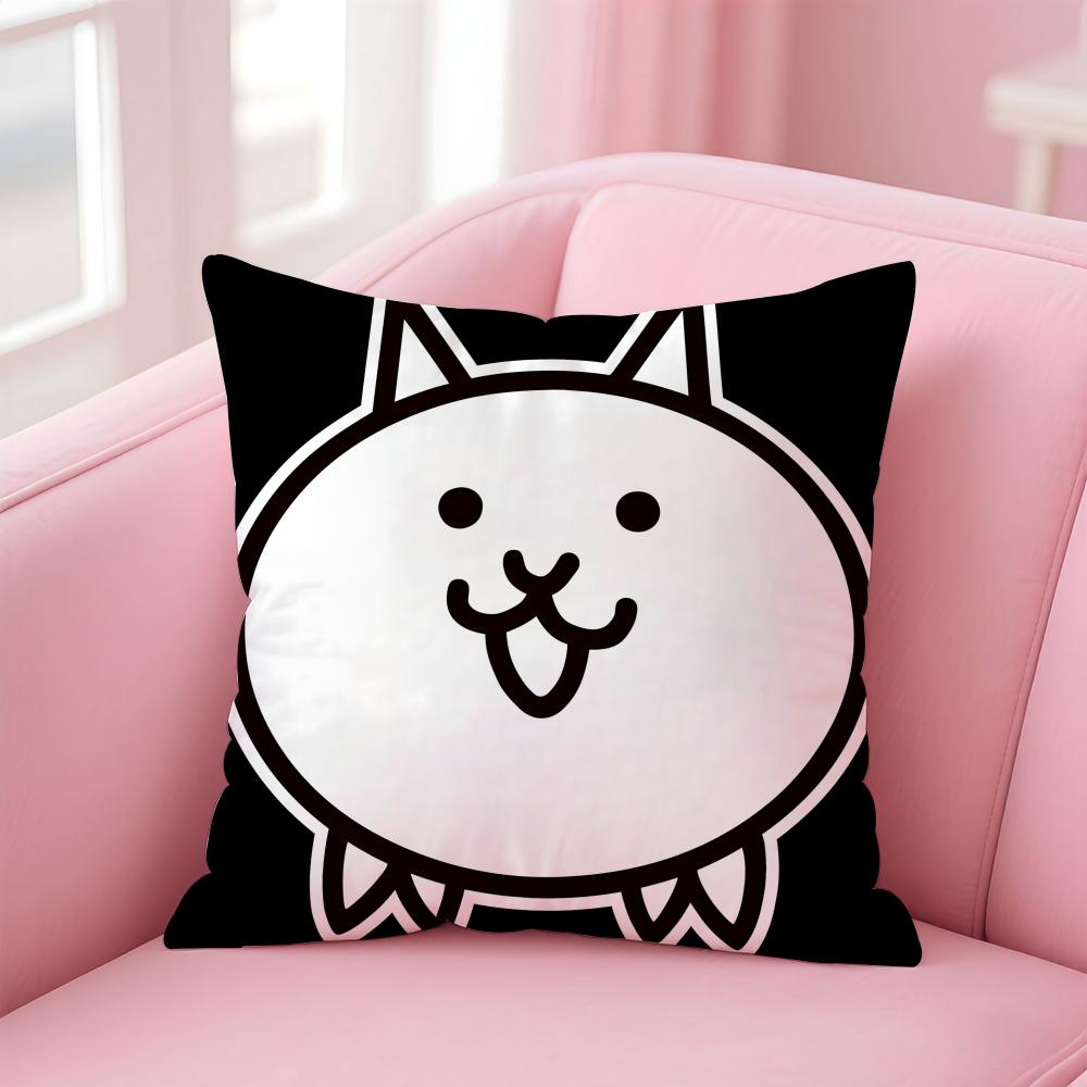 Anime T-The B-Battle Cats Cushion Cover Comfortable Reversible Pillow Cover Ideal for Car Sofa Bedroom & Beyond