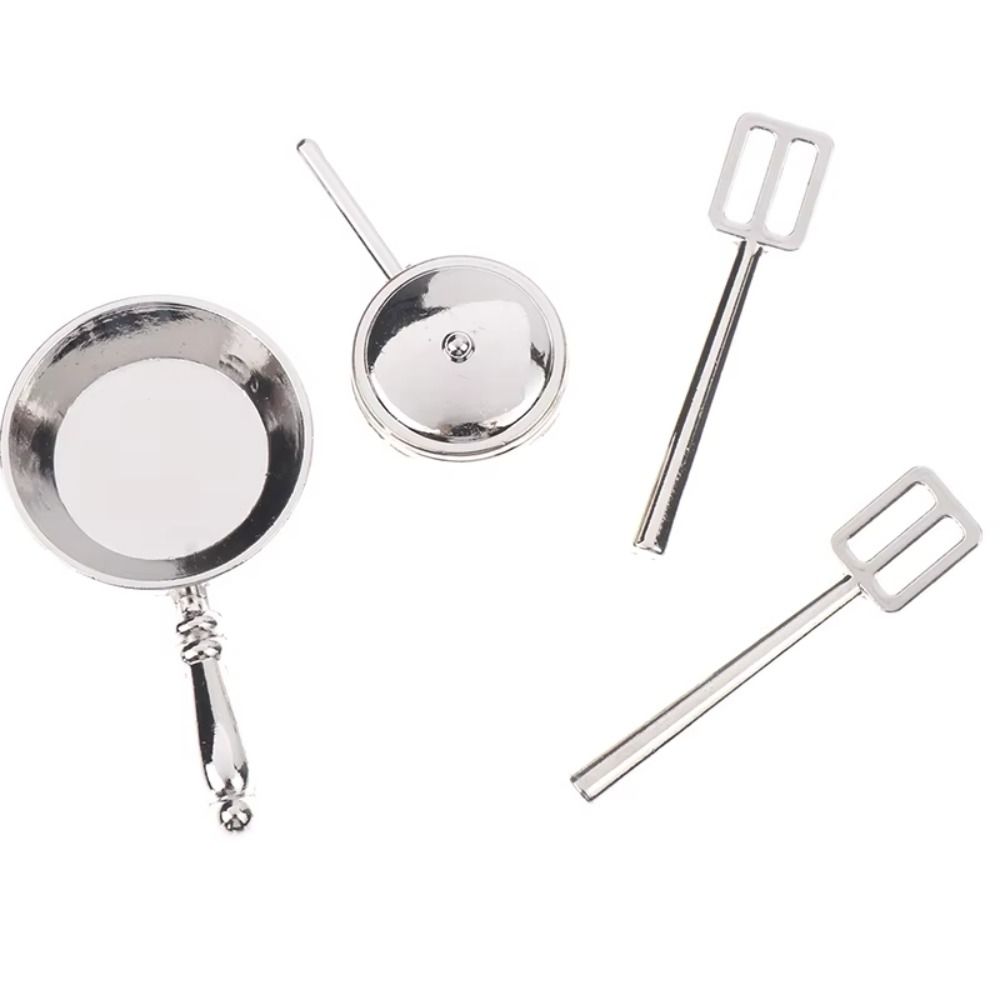Miniature Dollhouse Kitchen Toys Cookware Pans Mini Kitchen Pot Dollhouse Kitchenware DIY Scene