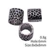 Concentric Circle Pattern Tube Spacer Beads Metal Loose Beads For Bracelet Necklace Hair Jewelry Craft Accessories For