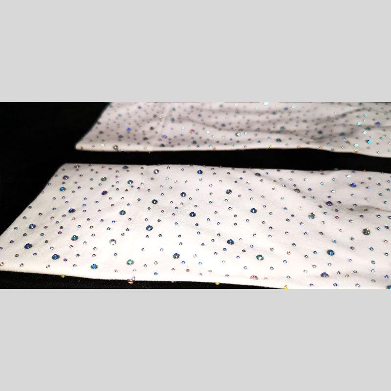 European & American Style Autumn Over-the-Knee Shiny Rhinestone Long Socks for Women - Medium Thick, Black & White