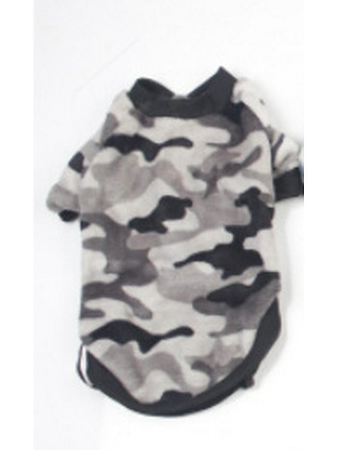 Maskáčová plyšová mikina pro bišonka: Roztomilé, odolné proti špíně, univerzální oblečení pro domácí mazlíčky na podzim a zimu