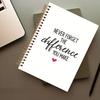 Motivational Spiral Notebook Never Forget The Difference You Make Inspirational Journal A5 Size 50 Sheets Reading Notebook for School Office