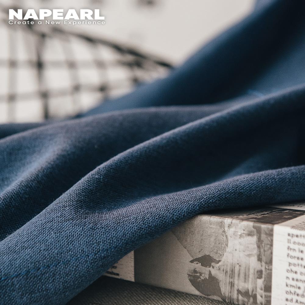 1 Stück NAPEARL Präzisions-Verdunkelungsvorhang 70% Verdunkelung Unifarbener Fensterbehang für Wohnzimmer Schlafzimmer Heimdekoration