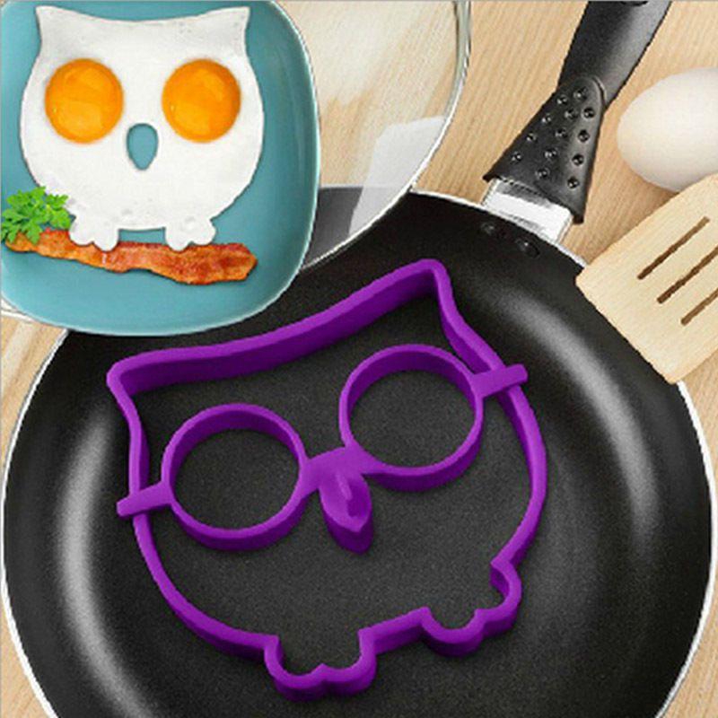Premium Quality Silicone Funny Owl Mould Egg Rings Cooking Shaper For Perfect Breakfasts