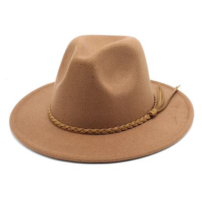 Fedora Hat Woolen Top Hat Jazz Hat Men'S And Women'S Woolen Hats