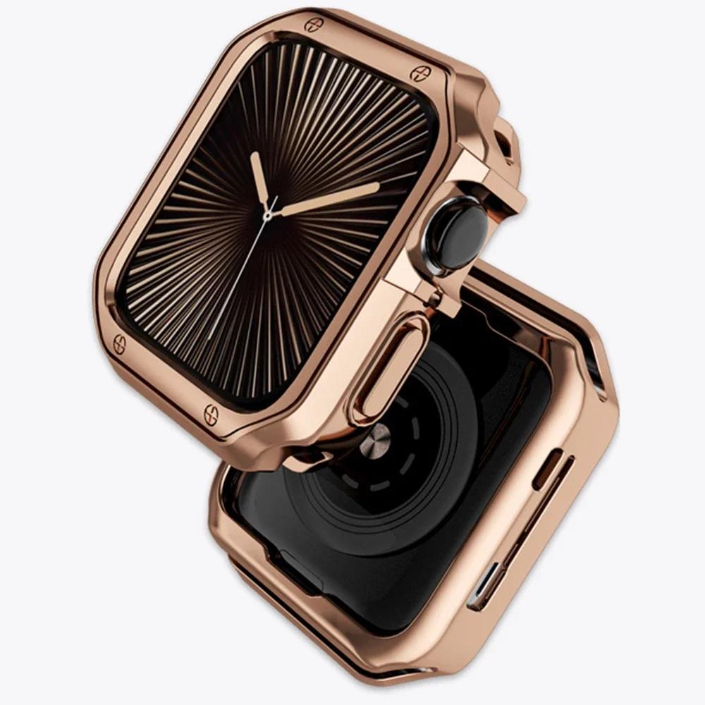 Edelstahlarmband für Apple Watch Ultra 49mm 10 46mm 42mm TPU-Hülle+Armband für Iwatch 9 8 7 6 5 4 45mm 44mm 41mm 40mm Armband