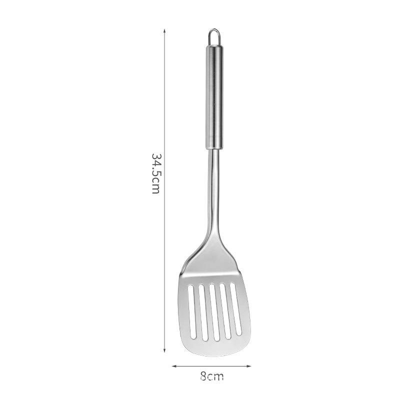 Stainless Steel Turner Long Handle Slotted Shovel Non-stick Kitchen Steak Cooking Spatula Burger Fried Egg Flip Over Shovel