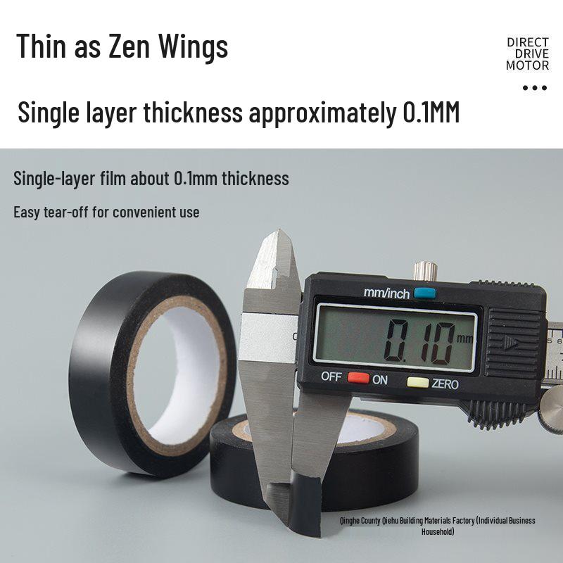 Svart Högtemperatur Flamskyddad PVC Elektrikertejp - Vattentät & Slitstark