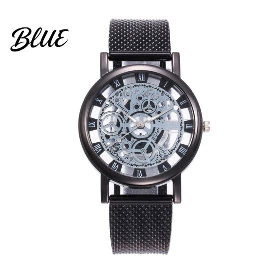 Precise Quartz Watch Men Hollow Round Dial Vintage Casual Formal
