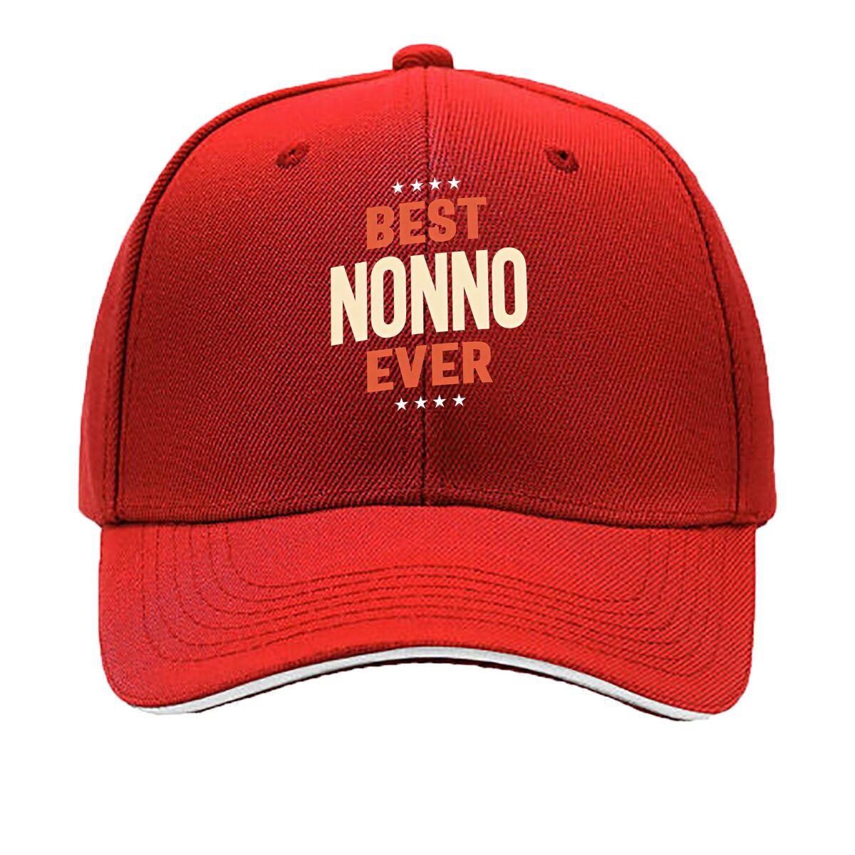 Best Nonno Ever Italian Grandfather Vintage PVC Coated Golf Tactical Cap Suitable for Unisex Ladies Sandwich Baseball Cap One Size