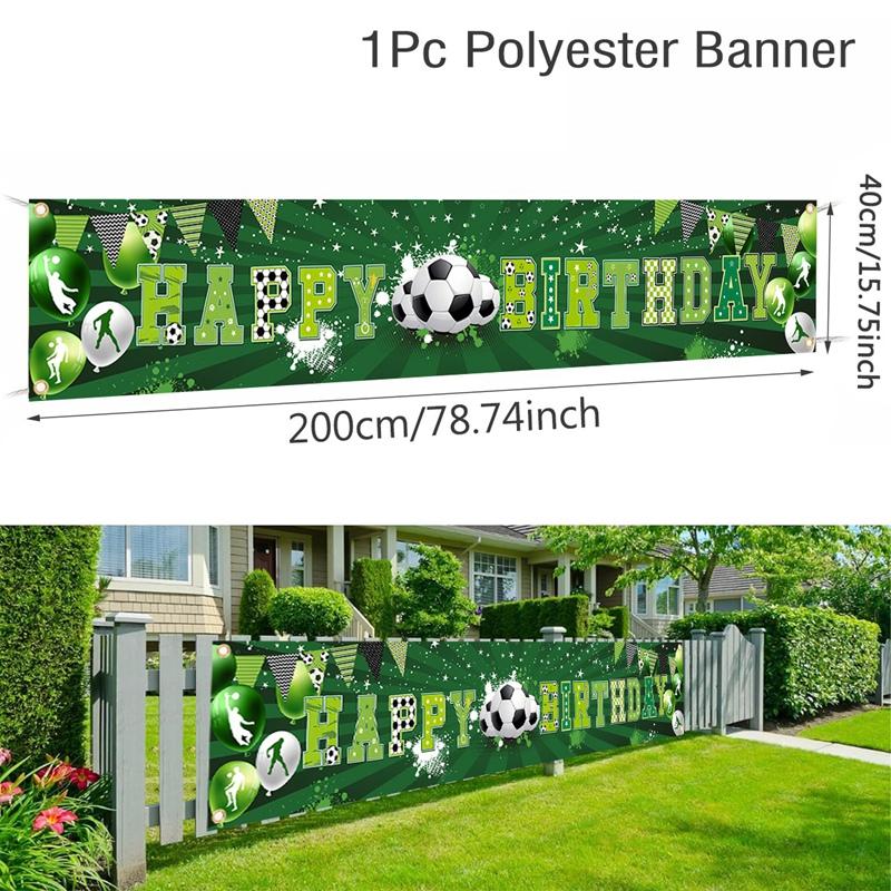 Fußball Geburtstagsparty Hintergrund Fußball Thema Geburtstagsparty Dekorationen Fotokabinen Requisiten für Jungen Kinder