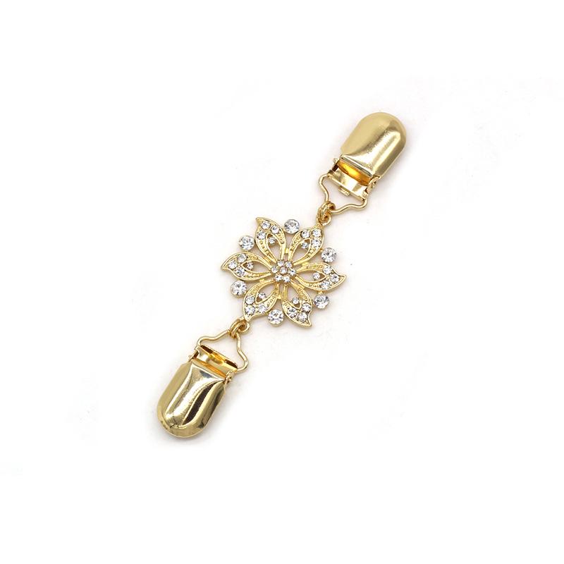 

European and American Classic Hollow Pattern Rhinestone Sweater Cardigan Brooch