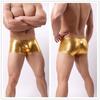 Mens Underwear Boxer  U Convex Pouch Patent Leather Wetlook Shinny Trunks Cool Underpants Shorts Shiny Leather Boxers For Male