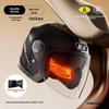 BYB A-Class 3C Certified Universal Helmet with Anti-Fog Dual Lens for Motorcycle/Electric Vehicle (Four Seasons).