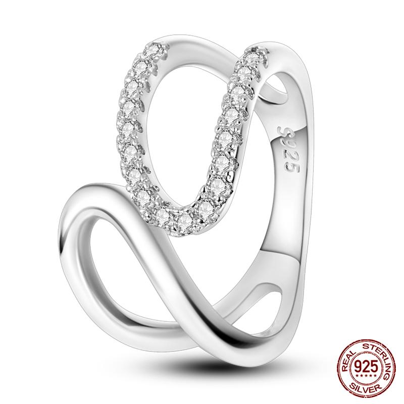 New Rings For Women 100% 925 Silver Star Moon Colorful Zircon Rings Fine Wedding Engagement Birthday Jewelry Gifts