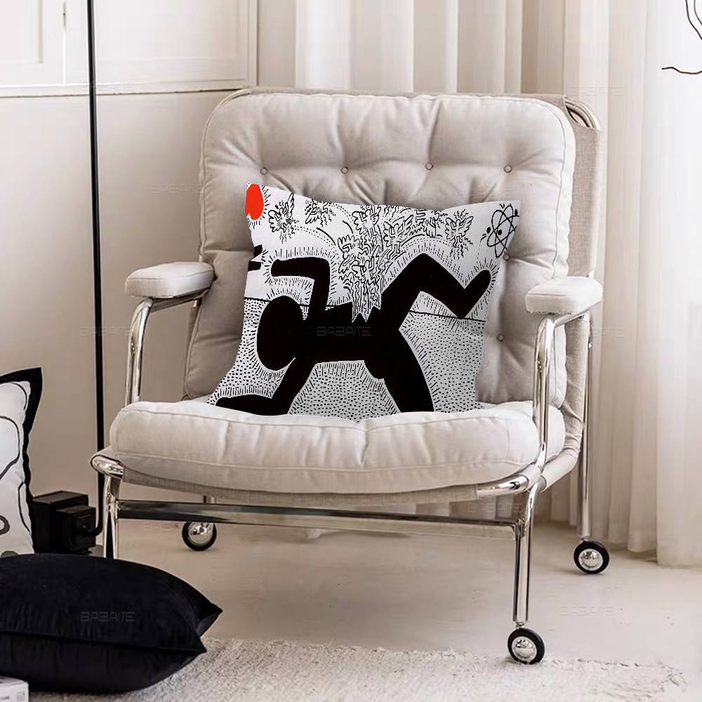 KKeiths HHaring Cushion Cover Pillowcase Upholstery Sofa Throw Pillow Home Decor Pillowcas