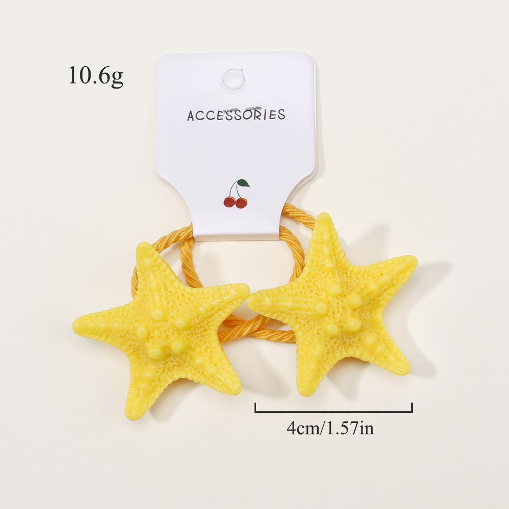 4Pcs New Pentagram Rubber Band Hair Ring Hair Clips for Kids Fashion Headdress No Harm to Hair Baby Hair Accessories Gift