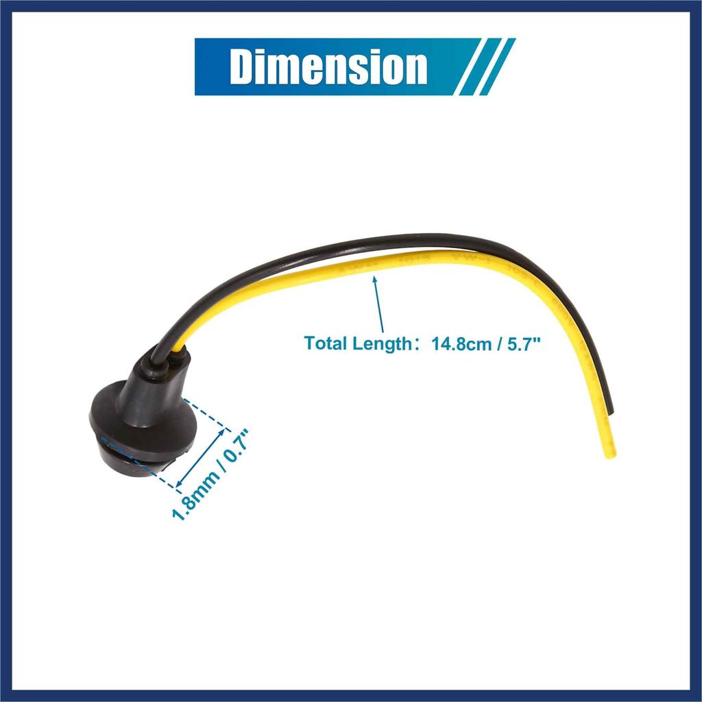 ARISELIFT Motorcycle Light Socket Connector Extension Wedge Holder Adapter T10