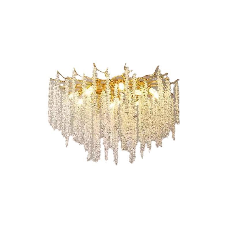 French Modern Crystal Branch Chandelier - Luxury Living Room Light
