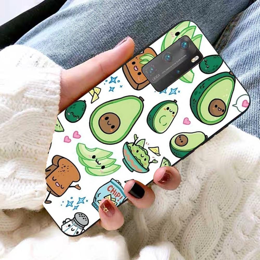 Cartoon Avocado Cute Phone Case For Huawei P 8 9 10 20 30 40 50 Pro Lite Psmart Honor 10 Lite 70 Mate 20lite
