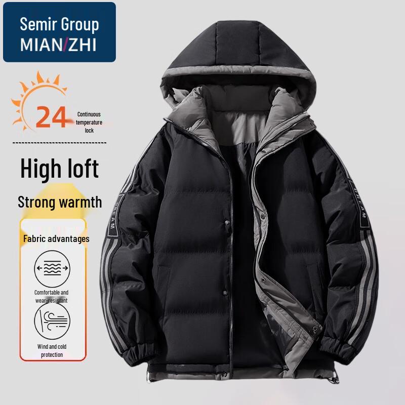 Mianzhi Herren Kapuzen-Winddicht Wasserdicht Gefüttert Winterjacke