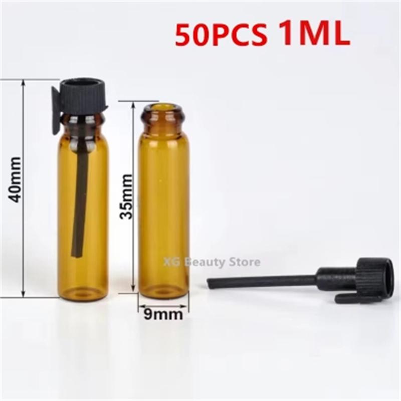 

50/100 шт. 1 мл 2 мл Стеклянные флаконы для духов Пробирки Пробные флаконы Многоразовые флаконы Пустые флаконы для образцов Флаконы для эфирных масел