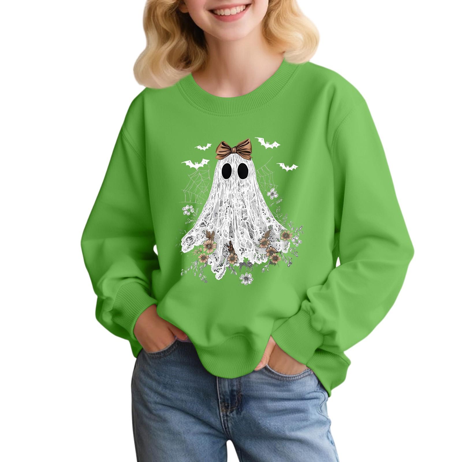 

Children s Fashion Loose-fitting Casual Halloween Long-sleeved Printed Round Neck Sweatshirt 160