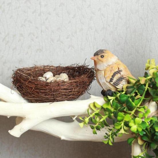 12/10/8/6 Cm Vine Decoration Craft Bird Nest House Home Photo Prop Ornament