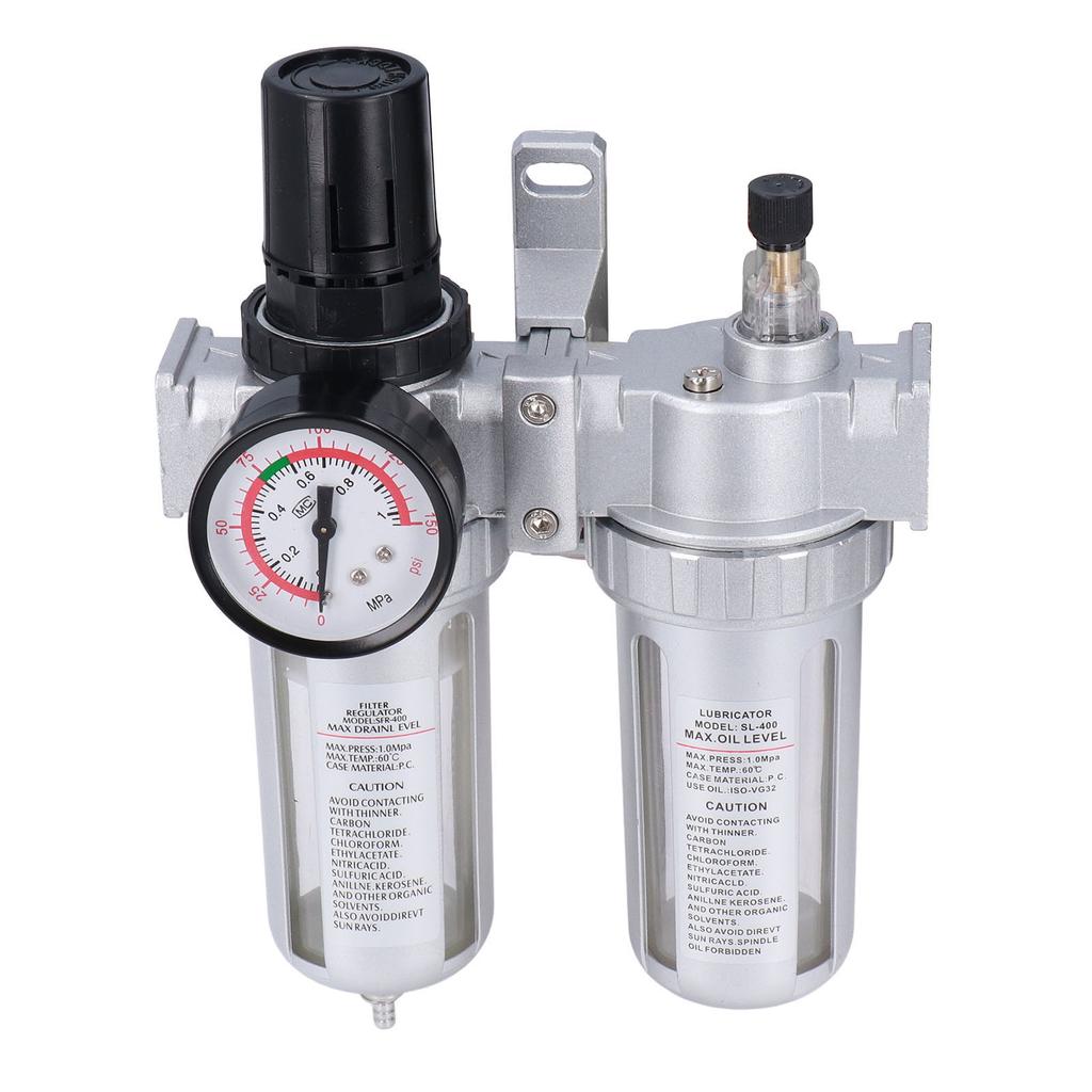 G1 2in Air Compressor Filter Water Oil Separator Regulator with Pressure Gauge Maximum 1Mpa