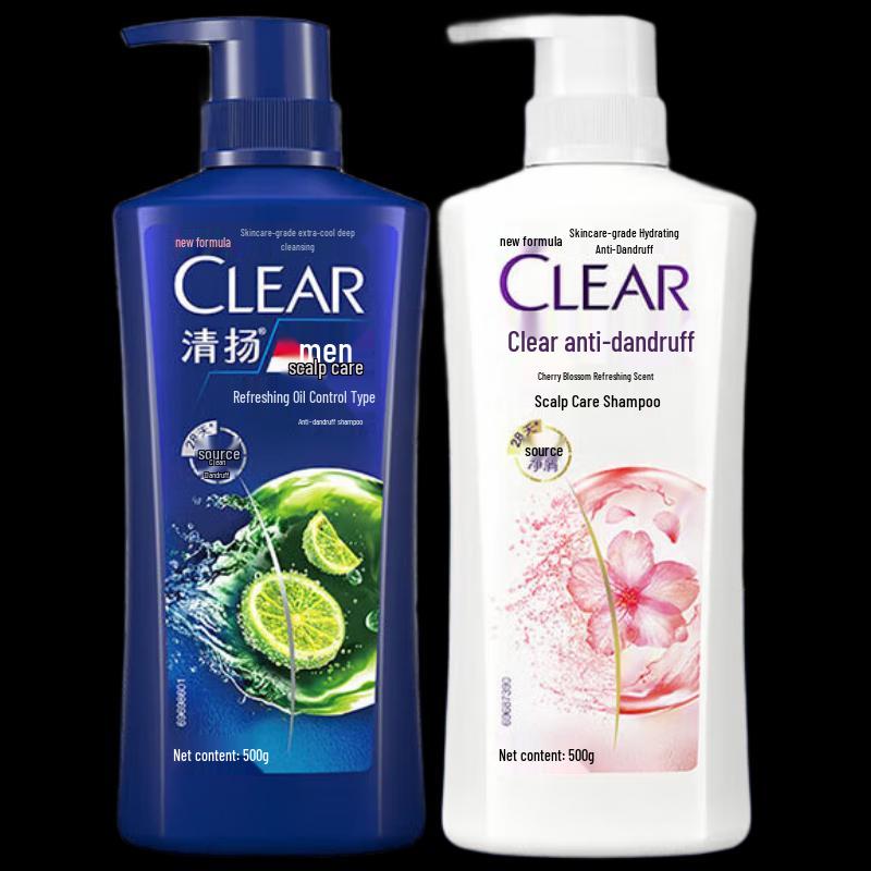 

Clear Anti-Dandruff Oil Control & Cherry Blossom Shampoo Duo